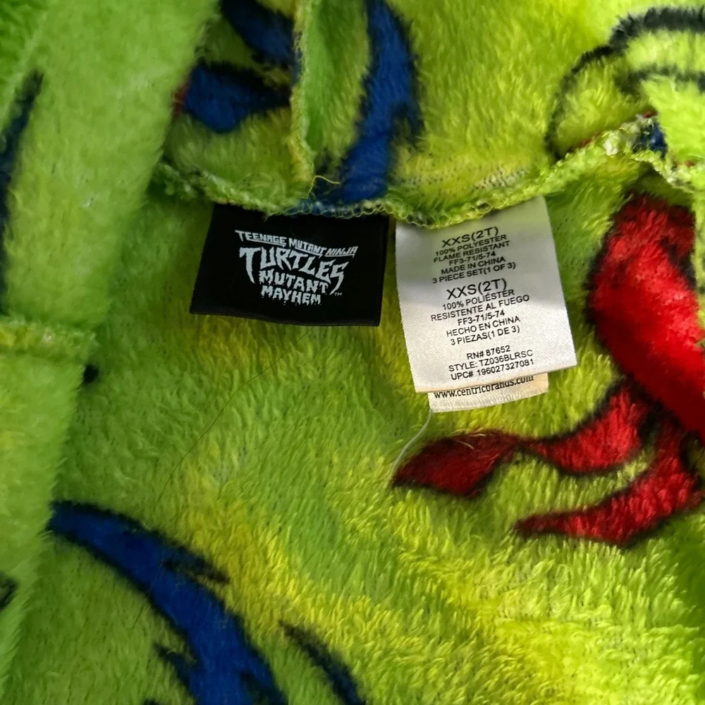 Nickelodeon Teenage Mutant Ninja Turtles Mutant Mayhem Robe Toddler Size XXS/2T